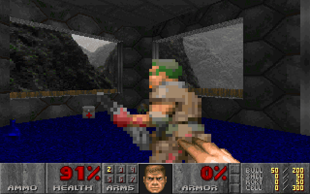 Animated gameplay of DOOM captured on board the satellite.